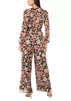 Women's Long Sleeve Floral Jumpsuit