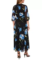 Women's Floral Printed Midi Dress