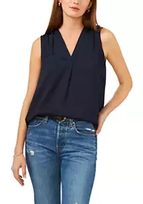 Vince Camuto V-Neck Rumple Blouse