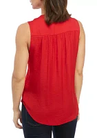 V-Neck Rumple Blouse