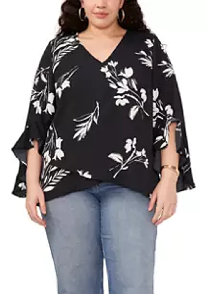 Vince Camuto Plus Size Floral Whisps Tunic Top