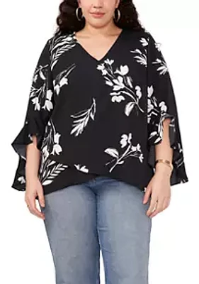 Vince Camuto Plus Size Floral Whisps Tunic Top