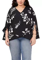 Vince Camuto Plus Size Floral Whisps Tunic Top