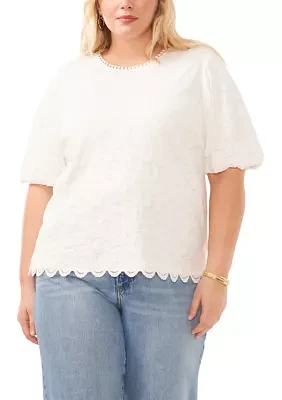 Plus Puff Sleeve Blouse