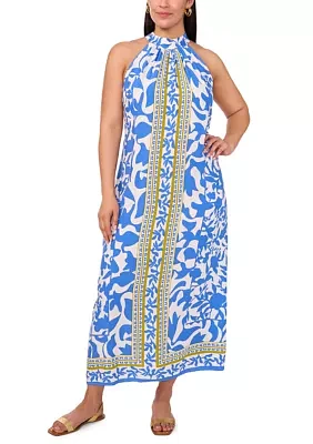 Plus Halter Neck Maxi Dress