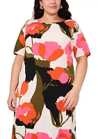 Plus Short Sleeve Crew Maxi Dress