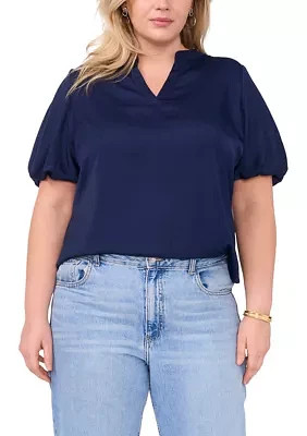 Plus Puff Sleeve Top