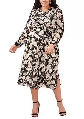 Plus Floral Printed Maxi Dress