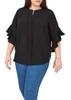 Vince Camuto Plus Ruffle Blouse