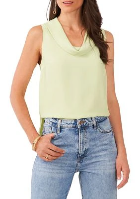 Petite Sleeveless Cowl Neck Blouse