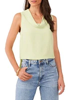 Petite Sleeveless Cowl Neck Blouse