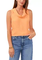 Vince Camuto Petite Sleeveless Cowl Neck Blouse