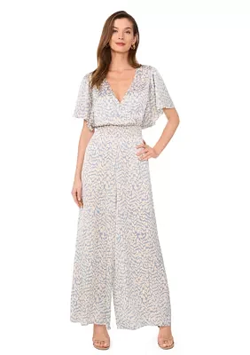 Petite V-Neck Surplice Jumpsuit