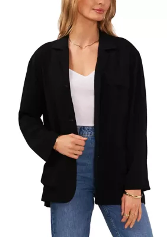 Petite Slouchy Patch Jacket