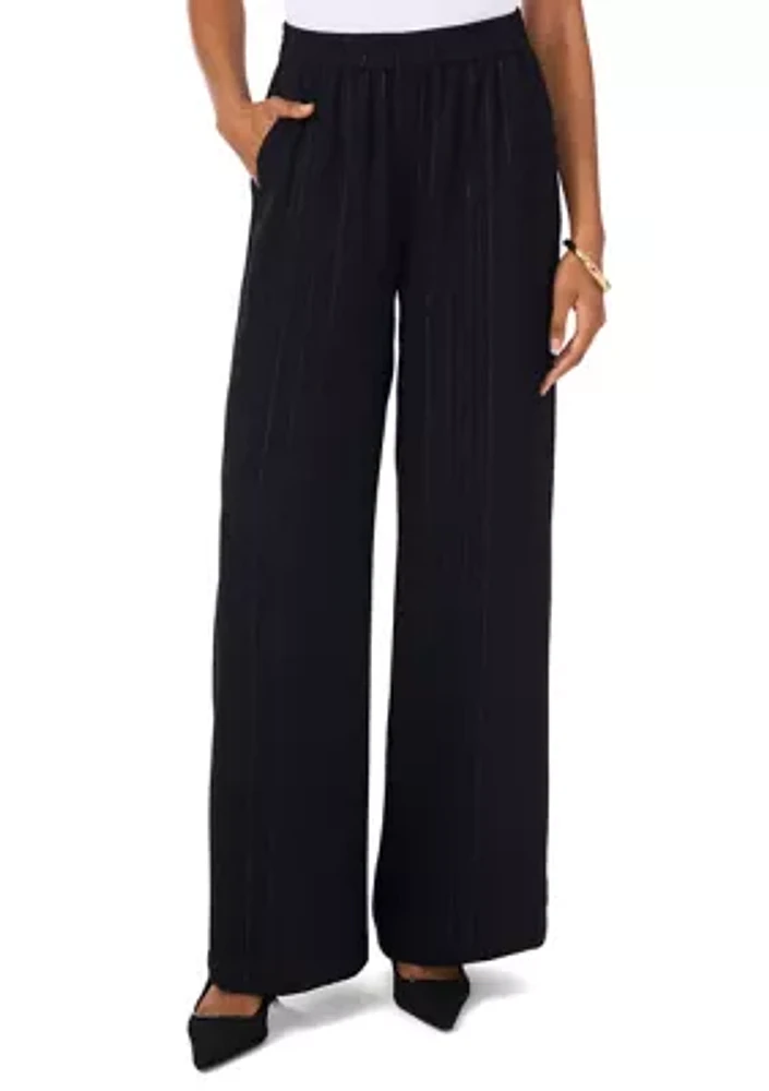 Petite Elastic Waist Pants with Slant