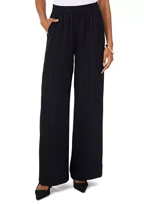 Petite Elastic Waist Pants with Slant