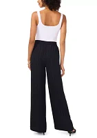 Petite Elastic Waist Pants with Slant