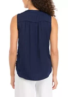 Petite Sleeveless Blouse