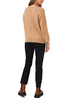 Petite V-Neck Front Seam Cozy Sweater