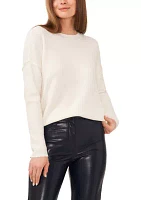 Women's Crew Neck Drop Shoulder Sweater