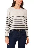 Women's Dolman Sleeve Striped Crew Sweater