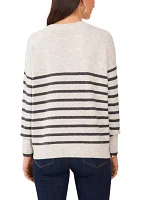 Women's Dolman Sleeve Striped Crew Sweater