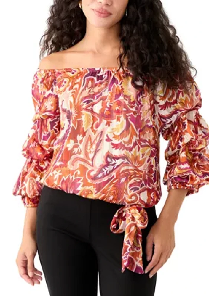 Petite Off-the-Shoulder Blouse