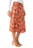 Petite Floral Midi Skirt