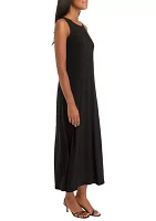 Women's Sleeveless Solid Midi Dress