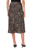 Women's Printed Satin Skirt