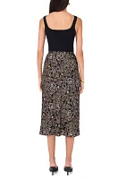 Women's Printed Satin Skirt