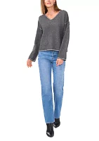 Women's Tipped V-Neck Sweater