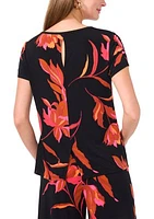 Women's Short Sleeve Printed Top