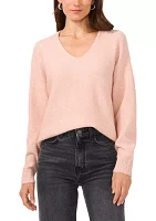 Women's Long Sleeve V-Neck Sequin Sweater