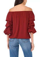 Women's Off the Shoulder Puff Sleeve Blouse