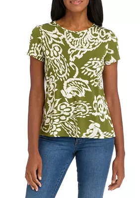 Women's Paisley Printed Top