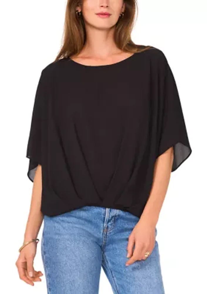 Women's Hi Low Solid Blouse