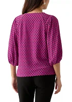 Women's Dot Textured Knit Top