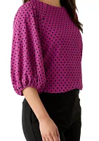 Women's Dot Textured Knit Top