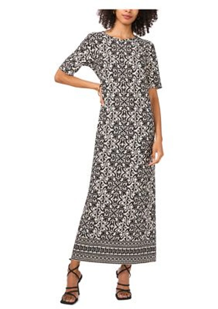 Women's 3/4 Sleeve Printed Dress