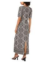 Women's 3/4 Sleeve Printed Dress