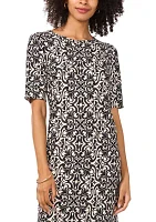 Women's 3/4 Sleeve Printed Dress