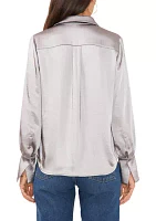 Women's Long Sleeve Button Front Shirt