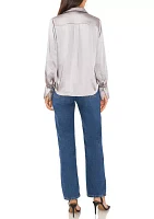 Women's Long Sleeve Button Front Shirt