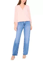 Women's Long Sleeve Wrap Blouse