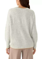 Women's Tipped Dolman Crew Neck Sweater