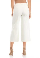 Women's Cropped Wide Leg Ponte Pants