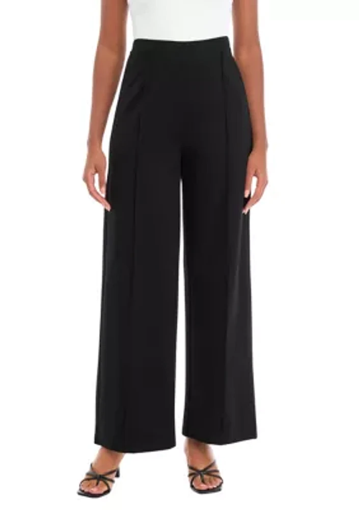 Women's Wide Leg Pull On Ponte Pants