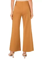 Women's Wide Leg Pull On Ponte Pants