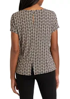 Women's Short Sleeve Printed Top